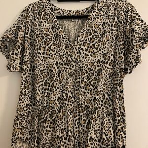 Gap Leopard Print Shirt